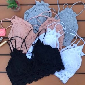 Boho Crochet Removable Padding Criss Cross Bralette